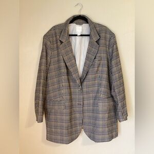 Stylish Plus Size H&M Checkered Blazer